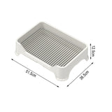 Maxbell Dog Toilet for Small and Medium Dogs Durable Pet Litter Pan Puppy Potty Tray White B