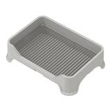 Maxbell Dog Toilet for Small and Medium Dogs Durable Pet Litter Pan Puppy Potty Tray Gray A