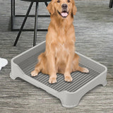 Maxbell Dog Toilet for Small and Medium Dogs Durable Pet Litter Pan Puppy Potty Tray Gray A