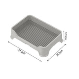 Maxbell Dog Toilet for Small and Medium Dogs Durable Pet Litter Pan Puppy Potty Tray Gray A