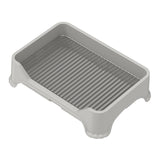 Maxbell Dog Toilet for Small and Medium Dogs Durable Pet Litter Pan Puppy Potty Tray Gray B