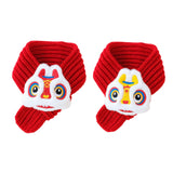Maxbell Pet New Year Scarf Washable Dog Knitted Scarf for Kitten Puppy New Year Gift