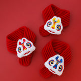 Maxbell Pet New Year Scarf Washable Dog Knitted Scarf for Kitten Puppy New Year Gift