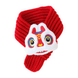 Maxbell Pet New Year Scarf Washable Dog Knitted Scarf for Kitten Puppy New Year Gift