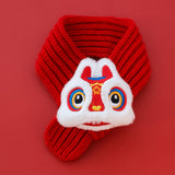 Maxbell Pet New Year Scarf Washable Dog Knitted Scarf for Kitten Puppy New Year Gift