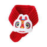 Maxbell Pet New Year Scarf Washable Dog Knitted Scarf for Kitten Puppy New Year Gift