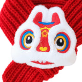 Maxbell Pet New Year Scarf Washable Dog Knitted Scarf for Kitten Puppy New Year Gift