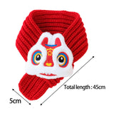 Maxbell Pet New Year Scarf Washable Dog Knitted Scarf for Kitten Puppy New Year Gift