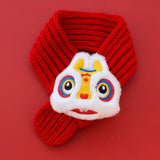 Maxbell Pet New Year Scarf Washable Dog Knitted Scarf for Kitten Puppy New Year Gift