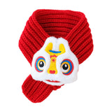 Maxbell Pet New Year Scarf Washable Dog Knitted Scarf for Kitten Puppy New Year Gift