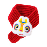 Maxbell Pet New Year Scarf Washable Dog Knitted Scarf for Kitten Puppy New Year Gift