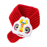 Maxbell Pet New Year Scarf Washable Dog Knitted Scarf for Kitten Puppy New Year Gift