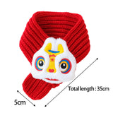 Maxbell Pet New Year Scarf Washable Dog Knitted Scarf for Kitten Puppy New Year Gift