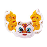 Maxbell Knitted New Year Cat Collar Handwoven Crochet Bib for Kitten Small Dog Puppy Lion dance