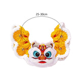 Maxbell Knitted New Year Cat Collar Handwoven Crochet Bib for Kitten Small Dog Puppy Lion dance