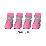 Maxbell 4 Pieces Dog Walking Boots Dog Boots for Puppy Teddy Small Medium Large Dogs S