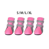 Maxbell 4 Pieces Dog Walking Boots Dog Boots for Puppy Teddy Small Medium Large Dogs S