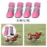 Maxbell 4 Pieces Dog Walking Boots Dog Boots for Puppy Teddy Small Medium Large Dogs S
