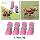 Maxbell 4 Pieces Dog Walking Boots Dog Boots for Puppy Teddy Small Medium Large Dogs S