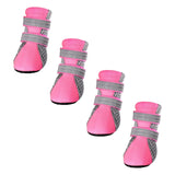 Maxbell 4 Pieces Dog Walking Boots Dog Boots for Puppy Teddy Small Medium Large Dogs S