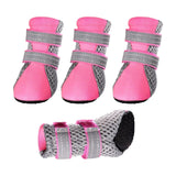 Maxbell 4 Pieces Dog Walking Boots Dog Boots for Puppy Teddy Small Medium Large Dogs M