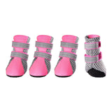 Maxbell 4 Pieces Dog Walking Boots Dog Boots for Puppy Teddy Small Medium Large Dogs L