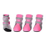 Maxbell 4 Pieces Dog Walking Boots Dog Boots for Puppy Teddy Small Medium Large Dogs L