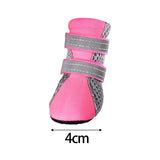 Maxbell 4 Pieces Dog Walking Boots Dog Boots for Puppy Teddy Small Medium Large Dogs L