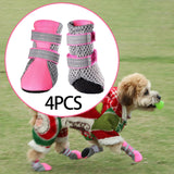 Maxbell 4 Pieces Dog Walking Boots Dog Boots for Puppy Teddy Small Medium Large Dogs XL