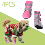 Maxbell 4 Pieces Dog Walking Boots Dog Boots for Puppy Teddy Small Medium Large Dogs XL