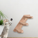 Maxbell Cat Climbing Shelf Wall Mounted Wooden Shelf for Indoor Cats Climbing Kitten 3 Steps
