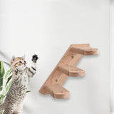 Maxbell Cat Climbing Shelf Wall Mounted Wooden Shelf for Indoor Cats Climbing Kitten 3 Steps
