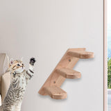 Maxbell Cat Climbing Shelf Wall Mounted Wooden Shelf for Indoor Cats Climbing Kitten 3 Steps