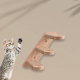 Maxbell Cat Climbing Shelf Wall Mounted Wooden Shelf for Indoor Cats Climbing Kitten 3 Steps