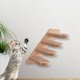 Maxbell Cat Climbing Shelf Wall Mounted Wooden Shelf for Indoor Cats Climbing Kitten 4 Steps