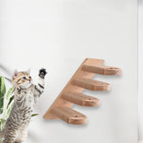 Maxbell Cat Climbing Shelf Wall Mounted Wooden Shelf for Indoor Cats Climbing Kitten 4 Steps