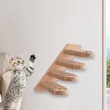 Maxbell Cat Climbing Shelf Wall Mounted Wooden Shelf for Indoor Cats Climbing Kitten 4 Steps