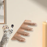 Maxbell Cat Climbing Shelf Wall Mounted Wooden Shelf for Indoor Cats Climbing Kitten 4 Steps