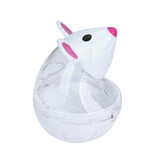 Maxbell Cat Treat Toy Small Cat Food Balls Slow Feeder for Interactive Training Cats White