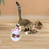 Maxbell Cat Treat Toy Small Cat Food Balls Slow Feeder for Interactive Training Cats White