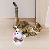 Maxbell Cat Treat Toy Small Cat Food Balls Slow Feeder for Interactive Training Cats White