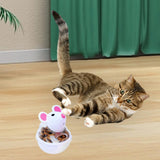Maxbell Cat Treat Toy Small Cat Food Balls Slow Feeder for Interactive Training Cats White