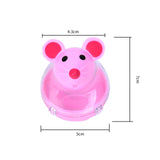 Maxbell Cat Treat Toy Small Cat Food Balls Slow Feeder for Interactive Training Cats Pink