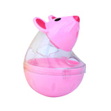 Maxbell Cat Treat Toy Small Cat Food Balls Slow Feeder for Interactive Training Cats Pink