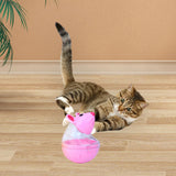 Maxbell Cat Treat Toy Small Cat Food Balls Slow Feeder for Interactive Training Cats Pink
