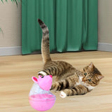 Maxbell Cat Treat Toy Small Cat Food Balls Slow Feeder for Interactive Training Cats Pink