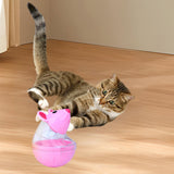 Maxbell Cat Treat Toy Small Cat Food Balls Slow Feeder for Interactive Training Cats Pink