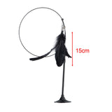 Maxbell Cat Teaser Toy Flexible Exerciser Handheld Teaser Toy for Prowl Jump  black