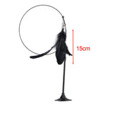 Maxbell Cat Teaser Toy Flexible Exerciser Handheld Teaser Toy for Prowl Jump  black