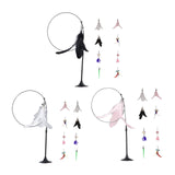 Maxbell Cat Teaser Toy Flexible Exerciser Handheld Teaser Toy for Prowl Jump  black